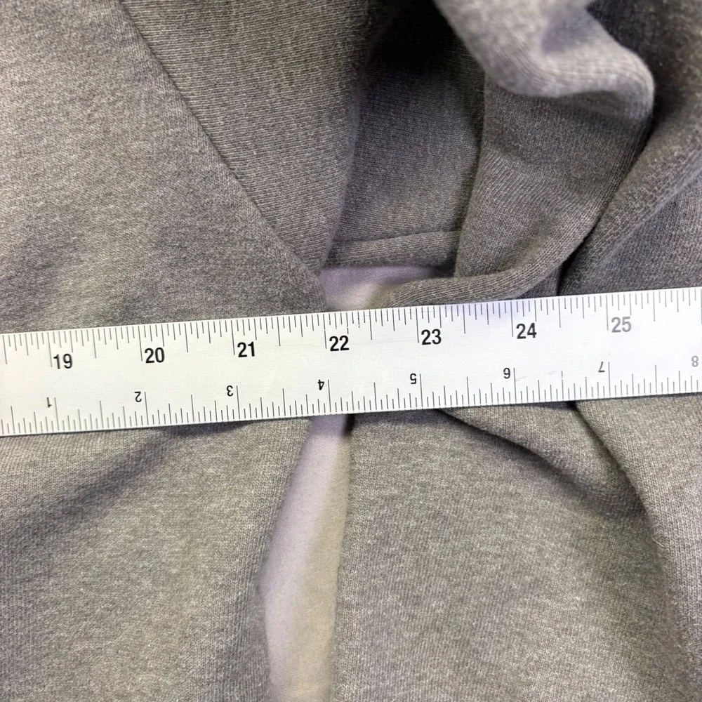 The North Face Mens Gray Orange Vertical‎ Logo Pullover Hoodie Size Medium